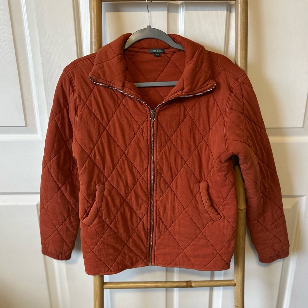 Wild Fable Brown Puffer Jacket with Quilted Design